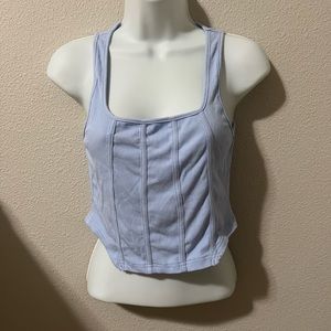 Corset style crop tank top
